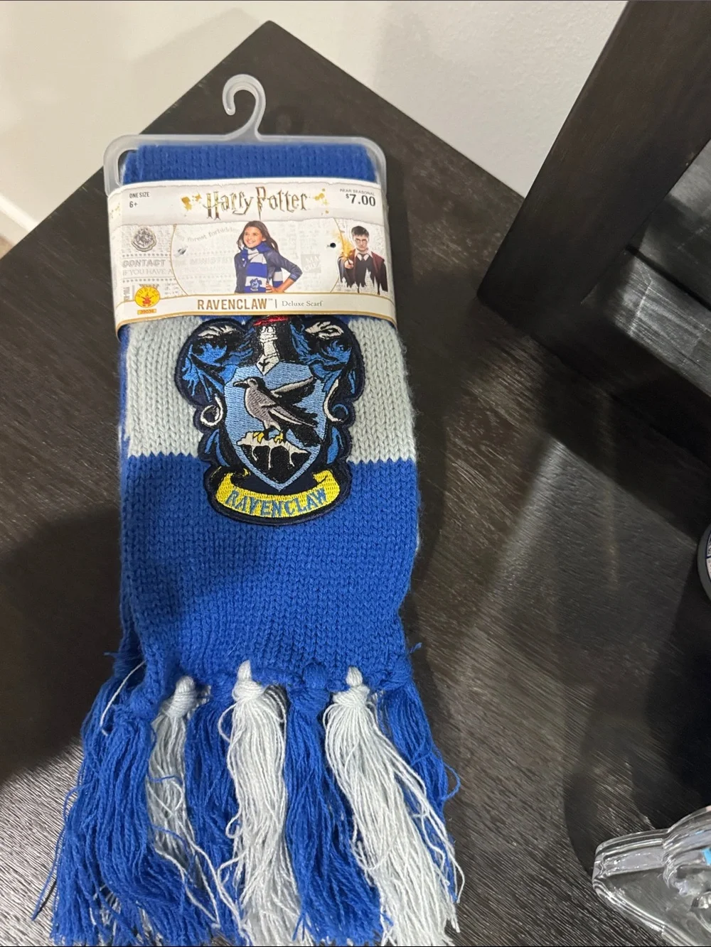 Harry Potter Ravenclaw Kids Knit Scarf blue and grey stripes